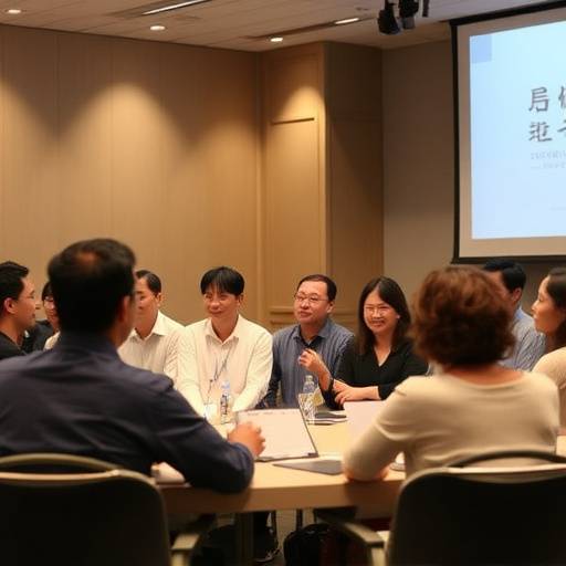 弁論アカデミー東京の講師陣がセミナーを開催している様子。活気に満ちた雰囲気。
